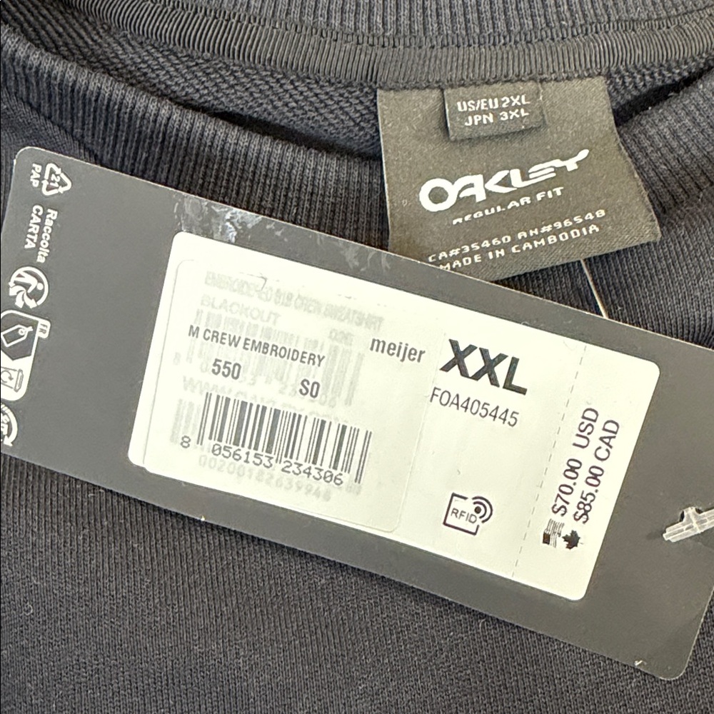 Oakley Men's Charcoal Crewneck Sweater